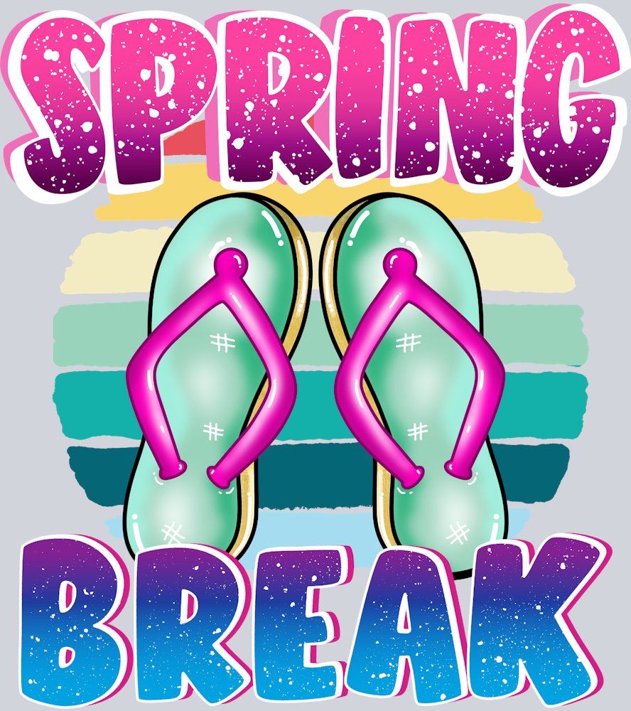Spring Break Flip Flops - STK05760 (DTF Transfers)