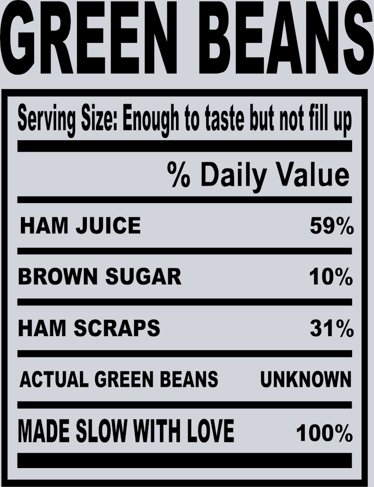 Soul Food - Green Beans 1 - STK05638 (DTF Transfers)