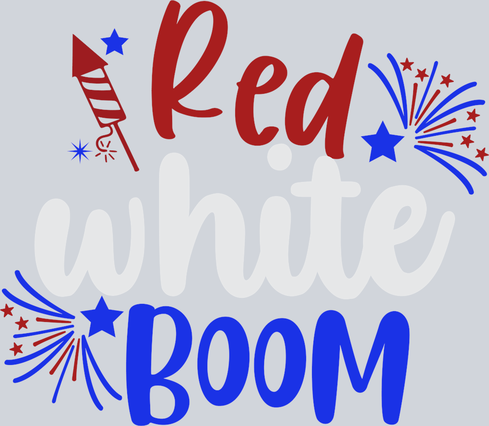 Red White And Boom - STK05152 (DTF Transfers)