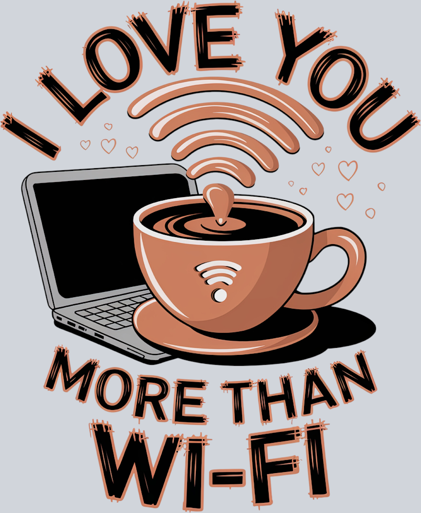 I Love You More Than Wifi - STK02993 (DTF Transfers)