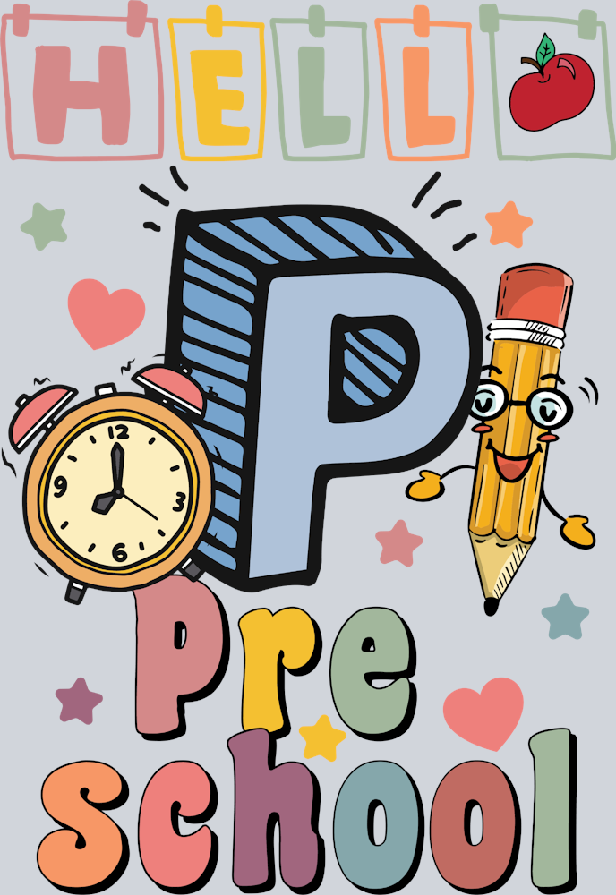 Hello P Preschool - STK02705 (DTF Transfers)