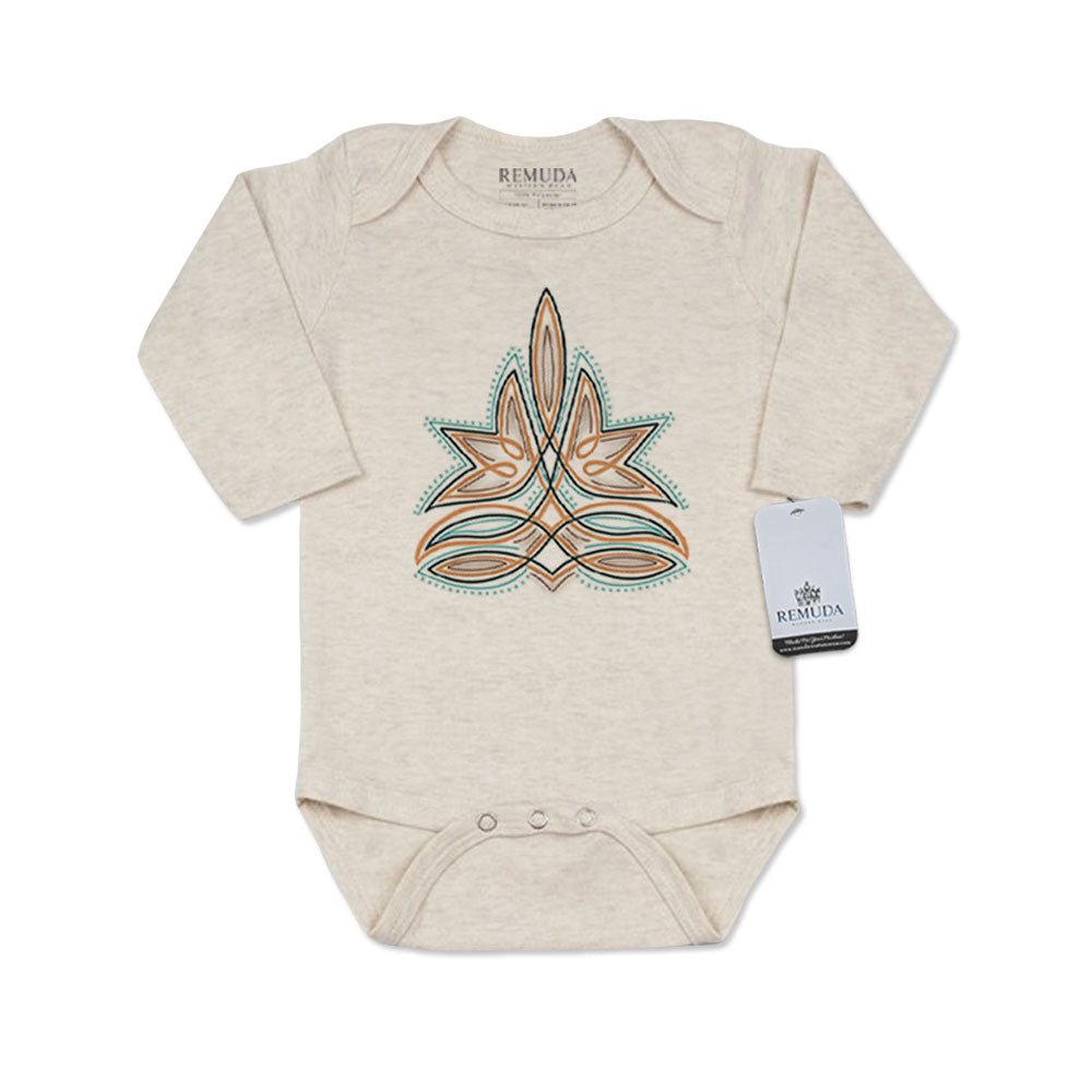 Western Boot Stitch - Infant One Piece Western Romper