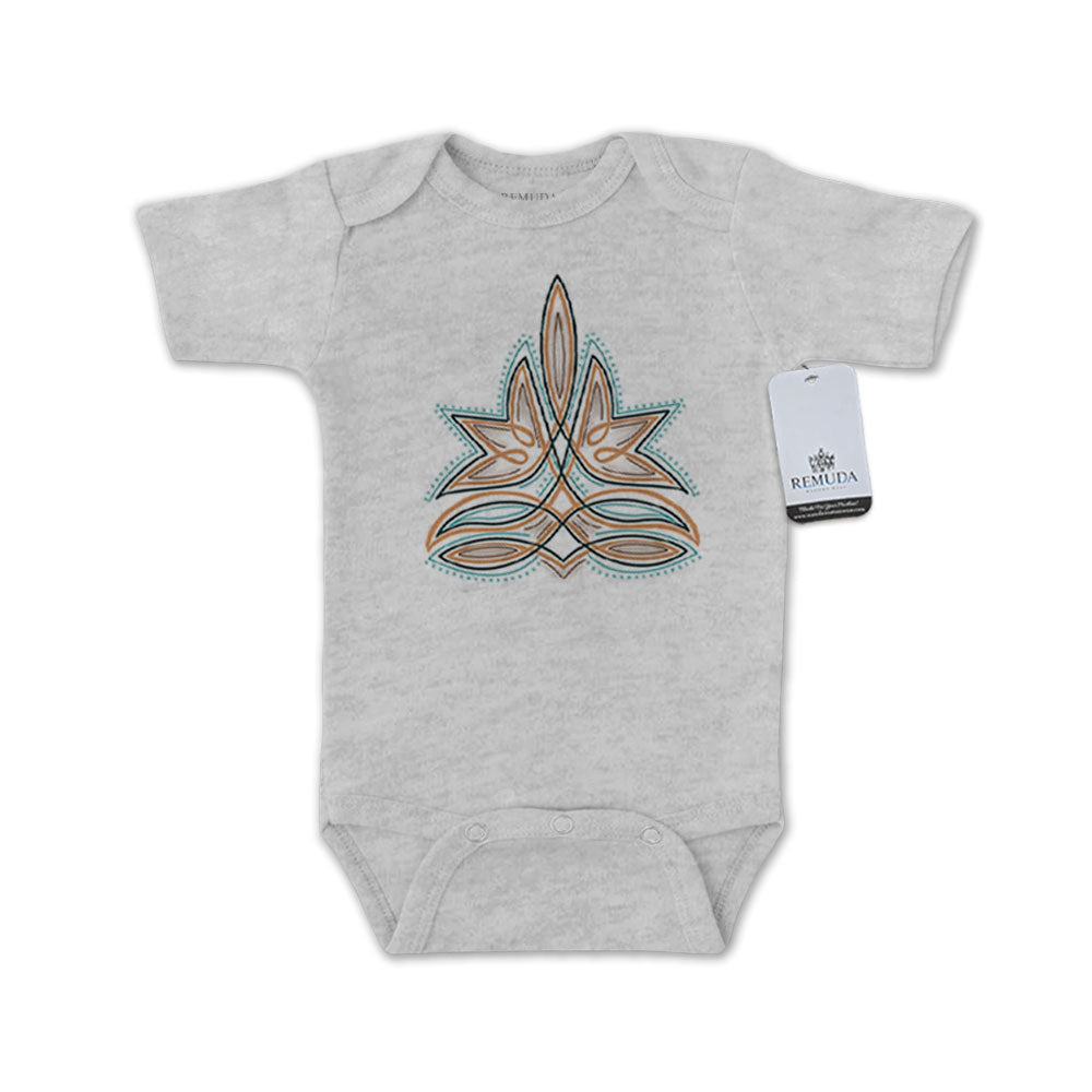 Western Boot Stitch - Infant One Piece Western Romper