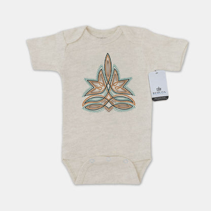 Western Boot Stitch - Infant One Piece Western Romper