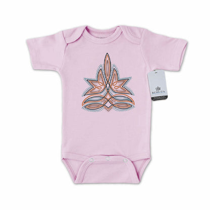 Western Boot Stitch - Infant One Piece Western Romper