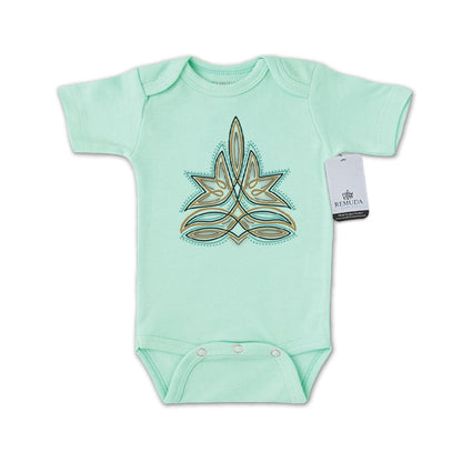 Western Boot Stitch - Infant One Piece Western Romper