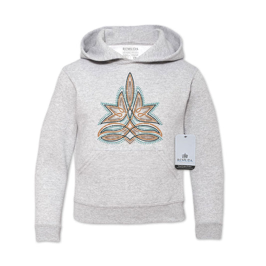 Western Boot Stitch - Youth Kids Western Pullover Hoodie
