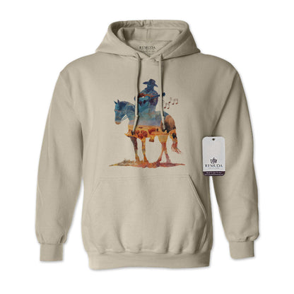 Where The Buffalo Roam - Adult Unisex Western Watercolor Hoodie