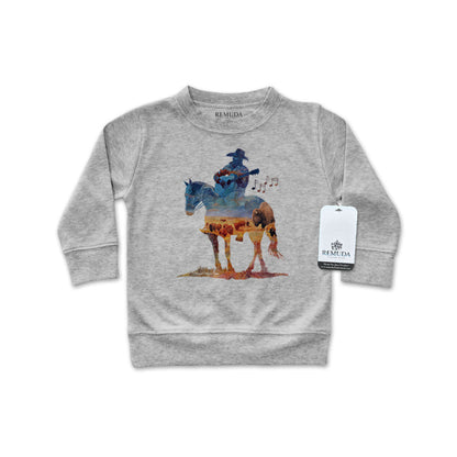 Where The Buffalo Roam - Western Watercolor Infant Long Sleeve Pullover Shirt