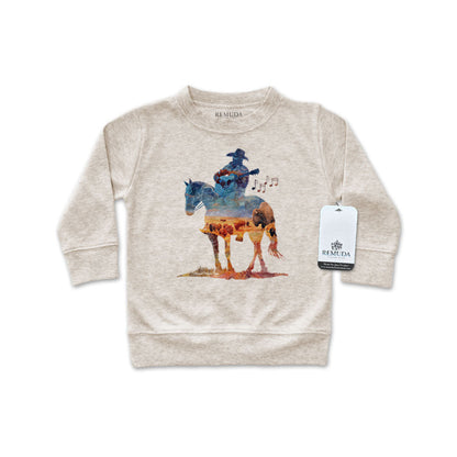 Where The Buffalo Roam - Western Watercolor Infant Long Sleeve Pullover Shirt