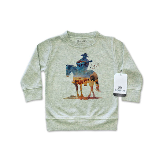 Where The Buffalo Roam - Western Watercolor Infant Long Sleeve Pullover Shirt