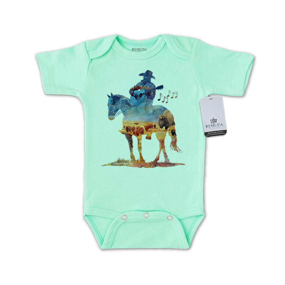 Where The Buffalo Roam - Infant One Piece Western Romper
