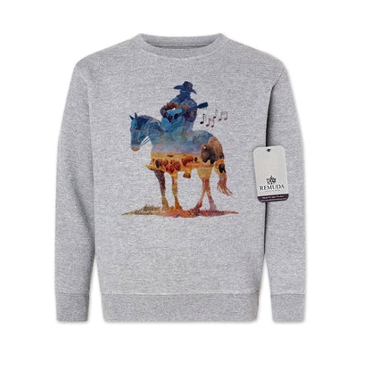 Where The Buffalo Roam - Youth Kids Watercolor Western Sweatshirt