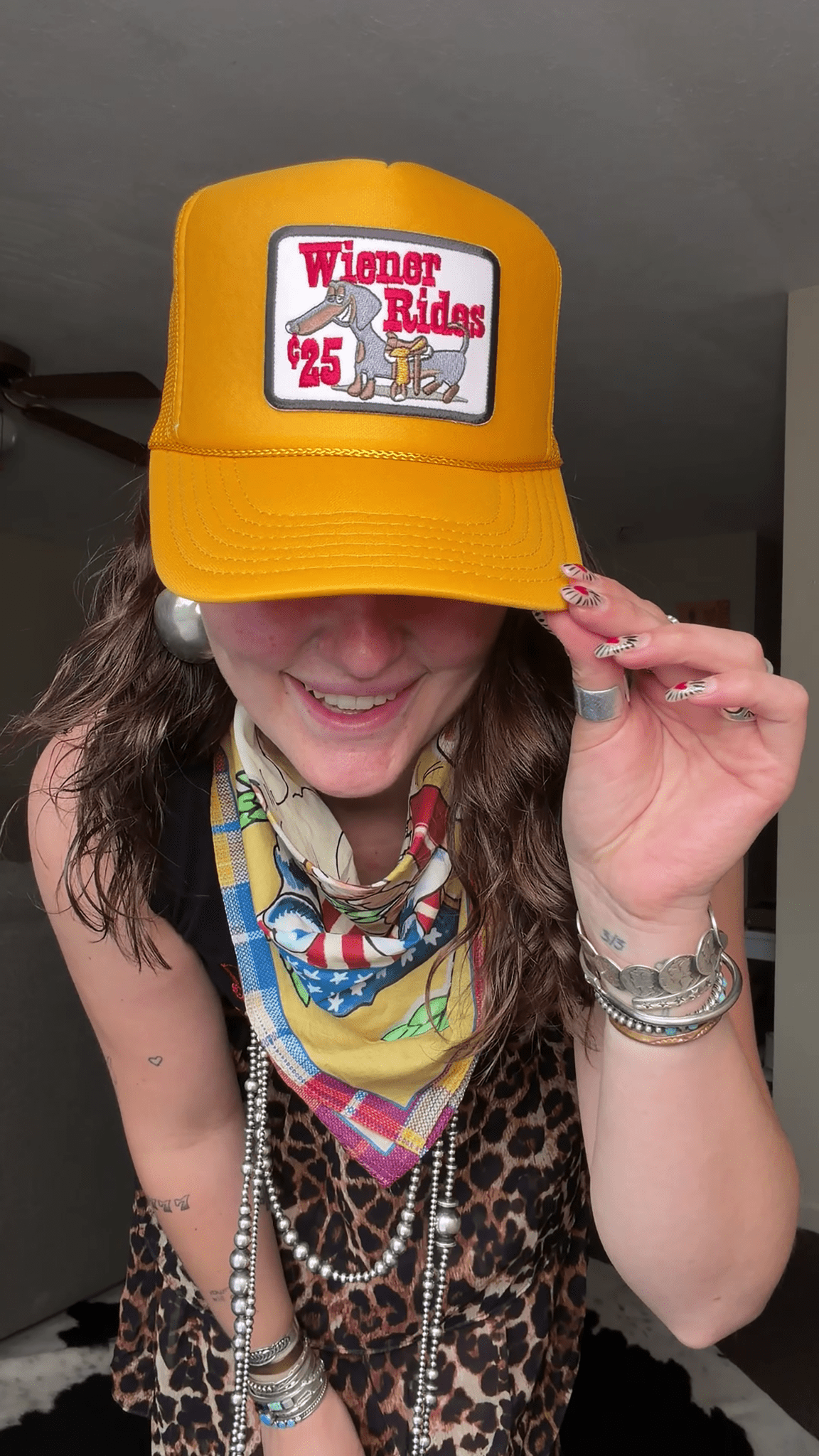 Wiener Rides Patch Trucker Hat