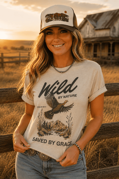 Wild by Nature Saved by Grace Graphic Tee