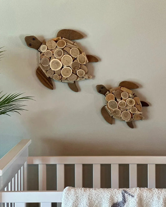 Wooden Sea Turtle Wall Art