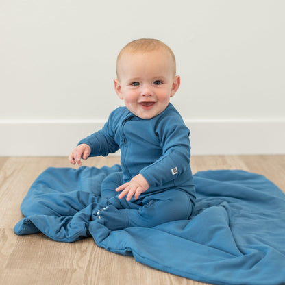 Zipper Footie Captain Blue