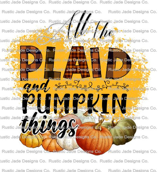 All the Plaid and Pumpkin things Sublimation Transfer Paper